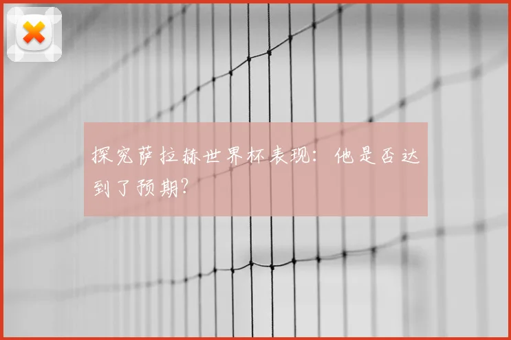 探究萨拉赫世界杯表现:他是否达到了预期?